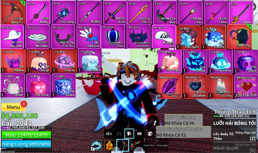  - lưỡi hái bóng tối, 5 trái đỏ Cá V4