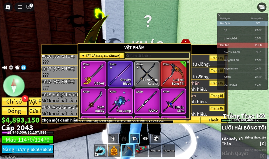  - lưỡi hái bóng tối, 5 trái đỏ Cá V4