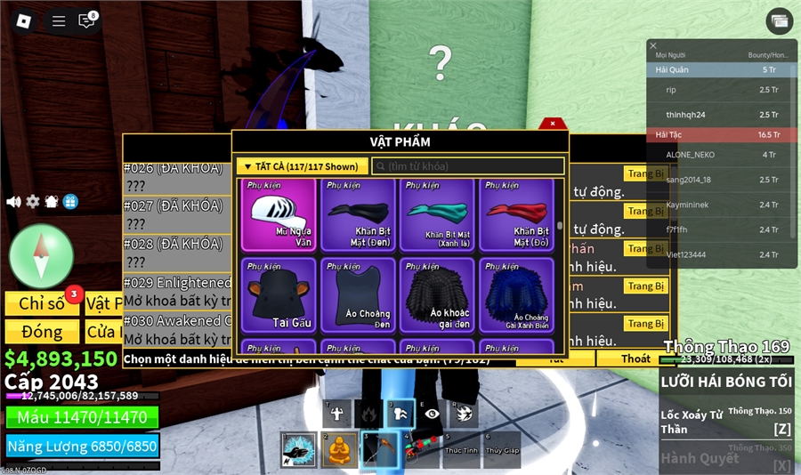  - lưỡi hái bóng tối, 5 trái đỏ Cá V4