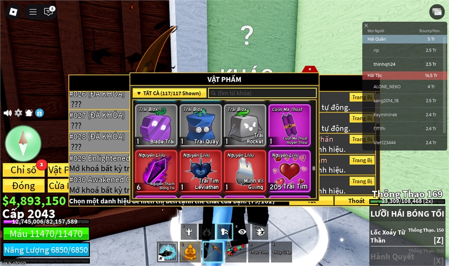  - lưỡi hái bóng tối, 5 trái đỏ Cá V4