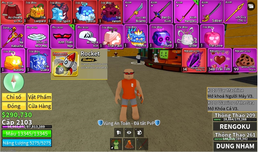  - 4 trái đỏ có leopard rocket owned