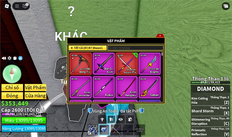  - lưỡi hái saong đao control dough gravity rocket owend