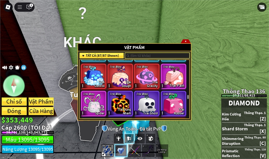  - lưỡi hái saong đao control dough gravity rocket owend